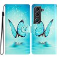 thumbnail image 1 of Wallet Case for Samsung Galaxy S21 FE with Colorful Painting Pattern PU Leather Magnetic Kickstand Flip Folio Cover, Card Slots Holder Soft Silicone Shockproof Protective Case,Pattern-G, 1 of 8