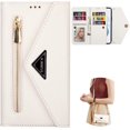 thumbnail image 1 of Wallet Case for Samsung Galaxy S21 FE (Not S21), Crossbody Neck Strap Lanyard Purse Handbag Shoulder Strap Cover with ID Card Holder Phone Case for Samsung Galaxy S21 FE XK White, 1 of 15