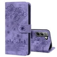 thumbnail image 1 of Wallet Case for Samsung Galaxy S21, Flower Embossed Flip Folio Cover, with Kickstand Magnetic Card Slots Protective Case for Samsung Galaxy S21(6.2 Inch),Purple, 1 of 13