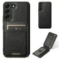 thumbnail image 1 of Wallet Case for Samsung Galaxy S22, Compatible with MagSafe Magnetic Detachable Premium PU Leather Flip Case Cover with Card Slots Holder Kickstand for Samsung Galaxy S22 - Black, 1 of 10