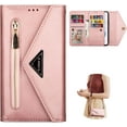 thumbnail image 1 of Wallet Case for Samsung Galaxy S22, Crossbody Neck Strap Lanyard Purse Handbag Shoulder Strap Cover with ID Card Holder Phone Case for Samsung Galaxy S22 XK Rose Gold, 1 of 14
