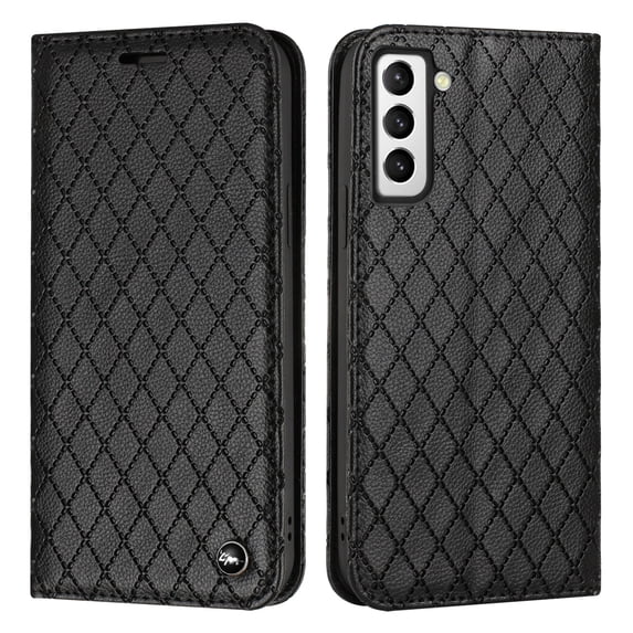 Wallet Case for Samsung Galaxy S22 Plus, Embossing Design PU Leather Shockproof Flip Cover with Magnetic Kickstand Card Slots for Samsung Galaxy S22 Plus (6.6 Inch),Black