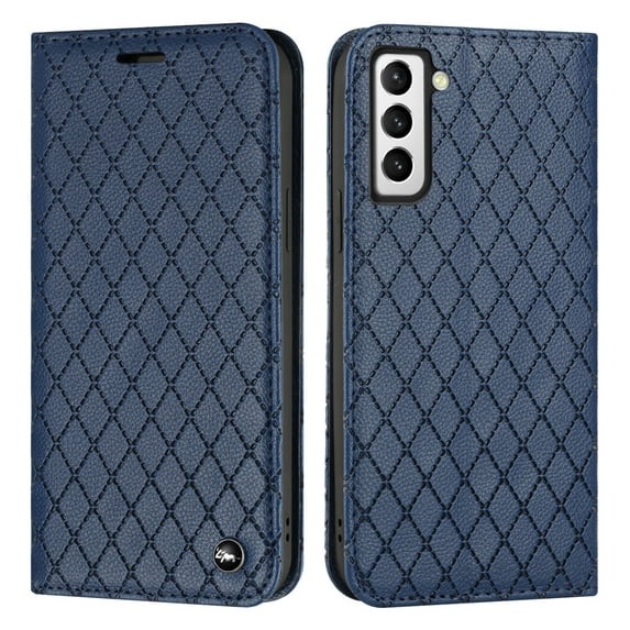 Wallet Case for Samsung Galaxy S22 Plus, Embossing Design PU Leather Shockproof Flip Cover with Magnetic Kickstand Card Slots for Samsung Galaxy S22 Plus (6.6 Inch),Blue