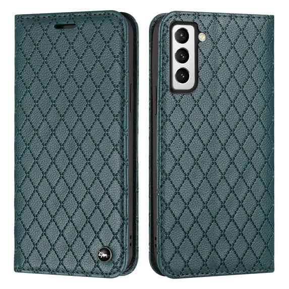 Wallet Case for Samsung Galaxy S22 Plus, Embossing Design PU Leather Shockproof Flip Cover with Magnetic Kickstand Card Slots for Samsung Galaxy S22 Plus (6.6 Inch),Green