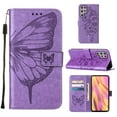 thumbnail image 1 of Wallet Case for Samsung Galaxy S22 Ultra 6.8 Inch,Butterfly Flower Pattern PU Leather Stylish Design Shockproof Flip Folio Phone Cover with Wrist Strap Stand Card Slots Magnetic Clasp Case,Lightpurple, 1 of 10