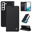 thumbnail image 1 of Wallet Case for Samsung Galaxy S23, Business Style PU Leather Magnetic Adsorption Flip Folio Cover with Kickstand Card Slots Cash Holder Soft Silicone Shockproof Protective Case,Black, 1 of 9