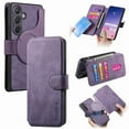 thumbnail image 1 of Wallet Case for Samsung Galaxy S23 Cash Credit Pocket Card Slots Holder Folio Flip Shockproof Full Coverage Detachable Magnetic Cover [Compatible with Magsafe] Kickstand, Purple, 1 of 10