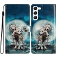 thumbnail image 1 of Wallet Case for Samsung Galaxy S23 with Colorful Painting Pattern Luxury PU Leather Magnetic Flip Folio Cover, Soft Silicone Shockproof Card Slots Holder Kickstand Protective Case,Wolf, 1 of 8