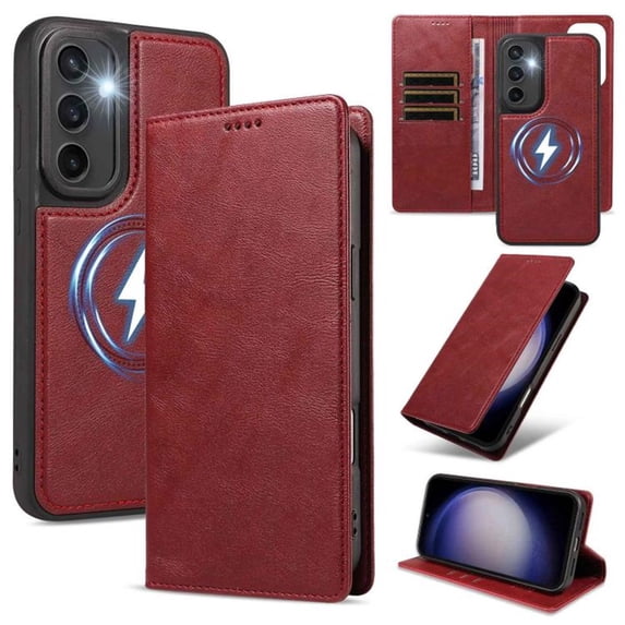 Wallet Case for For Samsung Galaxy S23 FE 5G Cowhide Leather Texture ...