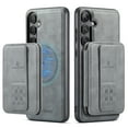 thumbnail image 1 of Wallet Case for Samsung Galaxy S23 FE, Compatible with MagSafe for Men Women, Detachable Magnetic Clasp Wallet Phone Case with Card Slots Holder RFID Blocking for Samsung Galaxy S23 FE, Gray, 1 of 12