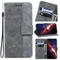 thumbnail image 1 of Wallet Case for Samsung Galaxy S23, Geometric Embossed Pattern Card Slots Holder PU Leather Flip Folio Cover with Magnetic Clasp Kickstand Shockproof Case for Samsung Galaxy S23,Gray, 1 of 7