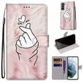 thumbnail image 1 of Wallet Case for Samsung Galaxy S23 Plus (2023), Allytech Premium PU Leather Folio Flip Anti-Lost Wristlet Card Slots Magnetic Buckle Shockproof Stand Case for Galaxy S23 Plus 5G, Pink Heart, 1 of 7