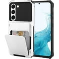 thumbnail image 1 of Wallet Case for Samsung Galaxy S23 Plus Case with 4-Card Credit Card Holder Slot Shockproof Cover Hybrid Heavy Duty Protection Armor Phone Case Compatible with Samsung Galaxy S23 Plus-White, 1 of 6