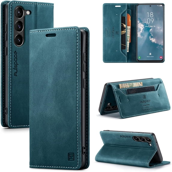 Wallet Case for Samsung Galaxy S23 Plus 5G,Magnetic Protect PU Leather Flip Case with Card Holders RFID Blocking Kickstand Shockproof Protection Case for Samsung Galaxy S23 Plus 5G 2023 (Teal)