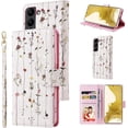thumbnail image 1 of Wallet Case for Samsung Galaxy S23 Plus 5G, PU Leather Phone Case Kickstand RFID Blocking Flip Case with Card Slots Wrist Strap Relief Engraved Pattern Magnetic Closure Folio Case - Vine, 1 of 8