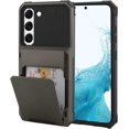 thumbnail image 1 of Wallet Case for Samsung Galaxy S23 Plus Case with 4-Card Credit Card Holder Slot Shockproof Cover Hybrid Heavy Duty Protection Armor Phone Case Compatible with Samsung Galaxy S23 Plus-Grey, 1 of 12