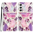 thumbnail image 1 of Wallet Case for Samsung Galaxy S23 Plus with Colorful Painting Pattern Luxury PU Leather Magnetic Flip Folio Cover, Soft Silicone Shockproof Card Slots Holder Kickstand Protective Case,Purple Flower, 1 of 8