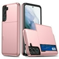 thumbnail image 1 of Wallet Case for Samsung Galaxy S23 Plus, Rugged Case with Credit Card Holder Sliding Slot, Military Grade Shockproof Scratch Resistant Anti-Drop Phone Cover for Samsung Galaxy S23 Plus, Rosegold, 1 of 8
