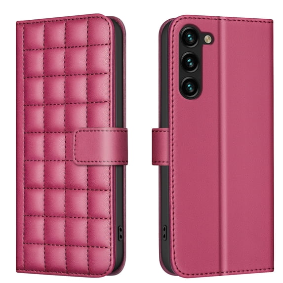 Wallet Case for Samsung Galaxy S23 Plus with Wrist Strap & Shoulder Strap, Multiple Card Slots Folio Purse PU Leather Stand Full Body Protection Phone Case Cover for Samsung Galaxy S23 Plus, Red
