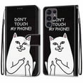 thumbnail image 1 of Wallet Case for Samsung Galaxy S23 Ultra (2023), Allytech Premium PU Leather Folio Flip Anti-Lost Wristlet Card Slots Magnetic Buckle Shockproof Stand Case for Galaxy S23 Ultra 5G, White Cat, 1 of 7