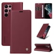 thumbnail image 1 of Wallet Case for Samsung Galaxy S23 Ultra, Business Style PU Leather Magnetic Adsorption Flip Folio Cover with Kickstand Card Slots Cash Holder Soft Silicone Shockproof Protective Case,Winered, 1 of 9