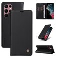 thumbnail image 1 of Wallet Case for Samsung Galaxy S23 Ultra, Business Style PU Leather Magnetic Adsorption Flip Folio Cover with Kickstand Card Slots Cash Holder Soft Silicone Shockproof Protective Case,Black, 1 of 9