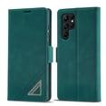 thumbnail image 1 of Wallet Case for Samsung Galaxy S23 Ultra, Card Slots Holder Luxury Premium PU Leather Flip Folio Phone Cover with Kickstand Magnetic Clasp Soft Silicone Shockproof Anti-Scratches Case, Green, 1 of 4