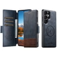 thumbnail image 1 of Wallet Case for Samsung Galaxy S23 Ultra, Premium PU Leather Detachable Magnetic Wallet Case, Credit Card Slots Kickstand Full Body Protection Magnetic Closure Rugged Phone Case Cover, Blue, 1 of 8