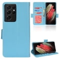thumbnail image 1 of Wallet Case for Samsung Galaxy S23 Ultra, Soft Silicone Lychee Pattern PU Leather Shockproof Flip Cover with Card Slots Holder Magnetic Clasp Lock Drop Resistant Kickstand Phone Case,Cyanblue, 1 of 7