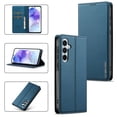 thumbnail image 1 of Wallet Case for Samsung Galaxy S24 FE, Classic Shockproof PU Leather Magnetic Flip Cover with Card Holder Stand Feature and Full Body Protection Phone Case Cover for Samsung Galaxy S24 FE, Blue, 1 of 1