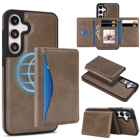 Wallet Case for Samsung Galaxy S24 FE Compatible with Mag-Safe for Men ...
