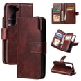 thumbnail image 1 of Wallet Case for Samsung Galaxy S24 FE, Retro Matte Premium PU Leather Magnetic Flip Folio Case with Card Slots Durable TPU Shell Kickstand Phone Protective Cover for S24 FE - Brown, 1 of 9