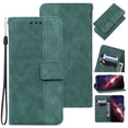 thumbnail image 1 of Wallet Case for Samsung Galaxy S24 Plus, Geometric Embossed Pattern Card Holder PU Leather Flip Folio Cover with Magnetic Clasp Kickstand Shockproof Case for Samsung Galaxy S24 Plus, Green, 1 of 7