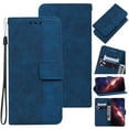 thumbnail image 1 of Wallet Case for Samsung Galaxy S24 Plus, Geometric Embossed Pattern Card Holder PU Leather Flip Folio Cover with Magnetic Clasp Kickstand Shockproof Case for Samsung Galaxy S24 Plus, Blue, 1 of 7