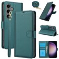 thumbnail image 1 of Wallet Case for Samsung Galaxy S24 Plus with Wrist Strap & Shoulder Strap, Multiple Card Slots Purse, PU Leather Stand Business Protective Phone Cover for Samsung Galaxy S24 Plus - Green, 1 of 8