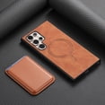 thumbnail image 1 of Wallet Case for Samsung Galaxy S24 Ultra, Classic PU Leather Removable Magnetic Card Back Slot Anti-falling Anti-drop Shockproof Protective Phone Case Cover for Samsung Galaxy S24 Ultra, Brown, 1 of 10