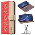 thumbnail image 1 of Wallet Case for Samsung Galaxy S24 Ultra, RFID Blocking 3 Card Holders & Cash Slot | Kickstand | Shockproof TPU Inner Shell | PU Leather | Magnetic Closure | Protective Flip Folio Cover,Red, 1 of 8