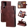 thumbnail image 1 of Wallet Case for Samsung Galaxy S24 Ultra, Retro Matte Premium PU Leather Magnetic Flip Folio Case with Card Slots Durable TPU Shell Kickstand Phone Protective Cover for S24 Ultra - Brown, 1 of 9