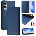 thumbnail image 1 of Wallet Case for Samsung Galaxy S25 Edge with Card Holder, Business Premium PU Leather Flip RFID Blocking Wallet Case with Wrist Strap Kickstand Protective Cover for Samsung Galaxy S25 Edge, Darkblue, 1 of 12