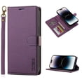 thumbnail image 1 of Wallet Case for Samsung Galaxy S25, PU Leather Credit Card Holder Phone Case [3 Card Slots] Folio Flip Detachable Magnetic Cover Kickstand & Carrying Strap for Samsung Galaxy S25, Purple, 1 of 12