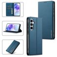 thumbnail image 1 of Wallet Case for Samsung Galaxy S25 Plus, Classic Shockproof PU Leather Magnetic Flip Cover with Card Holder Stand Feature and Full Body Protection Phone Case Cover for Samsung Galaxy S25 Plus, Blue, 1 of 1