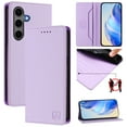 thumbnail image 1 of Wallet Case for Samsung Galaxy S25 Plus, Magnetic Closure PU Leather Flip Phone Case for Men Women with RFID Blocking Card Holder Kickstand, Shockproof Protective Cover, Purple, 1 of 11