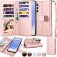 thumbnail image 1 of Wallet Case for Samsung Galaxy S25 Plus Wallet Case 6.7" 5G (2025), [9 Card Slots] Luxury PU Leather Credit Holder Carrying Folio Flip [Detachable] Kickstand Magnetic Phone Cover & Lanyard [Rose], 1 of 6