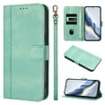 thumbnail image 1 of Wallet Case for Samsung Galaxy S25, Short Strap PU Leather Case, Premium PU Leather Kickstand Magnetic Folio Cover for Galaxy S25 with Card Holder, Support Wireless Charging - Mint, 1 of 9
