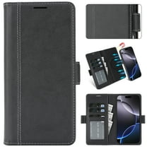 Wallet Case for Samsung Galaxy S25 Ultra Compatible with Magsafe, Removable 2-in-1 Premium PU Leather Flip RFID Blocking Card Holder Stand Shockproof Magnetic Detachable Phone Cover,Black