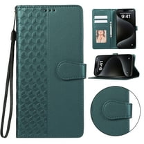 Wallet Case for Samsung Galaxy S25 Ultra,RFID Blocking Credit Card Holder & Cash Slot,Premium PU Leather Folio Magnetic Flip Kickstand Lanyard Shockproof Cover For Samsung Galaxy S25 Ultra,Green