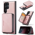 thumbnail image 1 of Wallet Case for Samsung Galaxy S25 Ultra, Removeable Zipper Pocket Back Case with Card Holder, PU Leather Drop Protective Cover Case with Kickstand for Samsung Galaxy S25 Ultra, Pink, 1 of 7