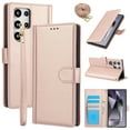 thumbnail image 1 of Wallet Case for Samsung Galaxy S25 Ultra with Wrist Strap & Shoulder Strap, Multiple Card Slots Purse, PU Leather Stand Business Protective Phone Cover for Samsung Galaxy S25 Ultra - Rosegold, 1 of 8