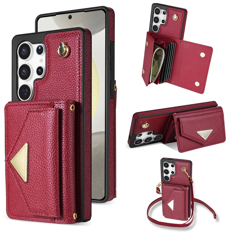 Wallet Case for Samsung Galaxy S26 Ultra, with Detachable Lanyard Cards Holder Premium PU Leather Shockproof Flip Cover Stand Anti-Scratch Protective Phone Cover for Samsung Galaxy S26 Ultra, Red - Walmart.com Wallet Case for Samsung Galaxy S26 Ultra, with Detachable Lanyard Cards Holder Premium PU Leather Shockproof Flip Cover Stand Anti-Scratch Protective Phone Cover for Samsung Galaxy S26 Ultra, Red - Walmart.com