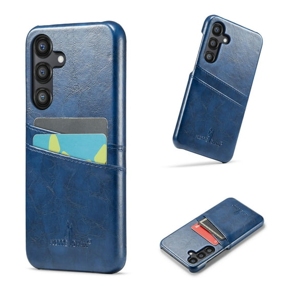 Wallet Case for Samsung Galaxy S26, Vintage 2 Credit Card Holders Smooth Synthetic Leather Shock-Absorbent Anti-falling Business Ultra Slim Phone Case Cover for Samsung Galaxy S26, Blue